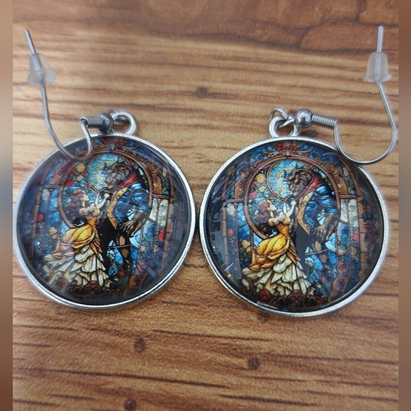 Disney Beauty And The Beast Earrings - Picture 1 of 5
